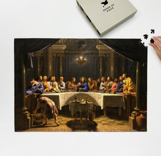 1000 Piece - Museum Jigsaw Puzzle: The Last Supper Puzzle for Adults ca. 1678 by Jean-Baptiste de Champaigne Religious Art Bible Subject Christian Fine Art Painting - Famous Painting Puzzle