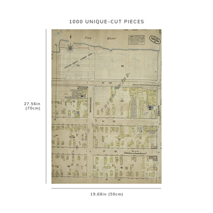 1000 Piece Jigsaw Puzzle: 1885-188 Map of New York Oshkosh, Wisconsin ... corrected No