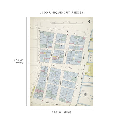 1000 Piece Jigsaw Puzzle: 1884 Map of New York Manhattan, V. 1, Plate No. 4 Map