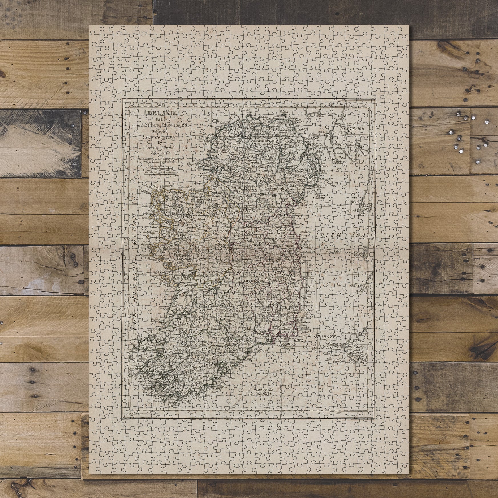 1000 Piece Jigsaw Puzzle 1788 Map of London Ireland, divided into its four provinces
