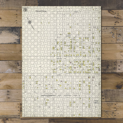 1000 Piece Jigsaw Puzzle 1884 Map of New York Staten Island, V. 2, Plate No. 191 Map bo