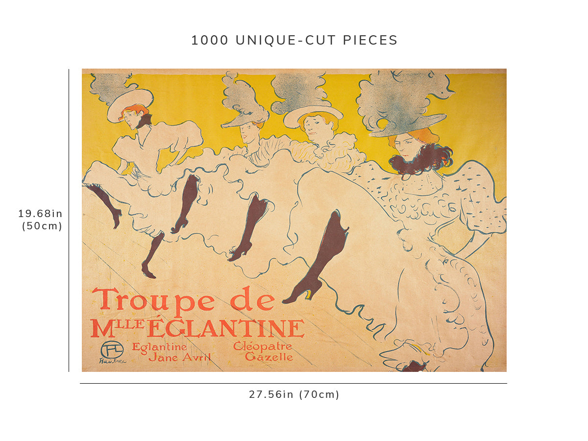1000 piece puzzle: 1896 | Miss Eglantine Troupe | Henri de Toulouse-Lautrec