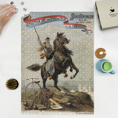 1000 piece puzzle 1892 Int Exhibition of Sport of Fishing and Horses Otto Eerelman 