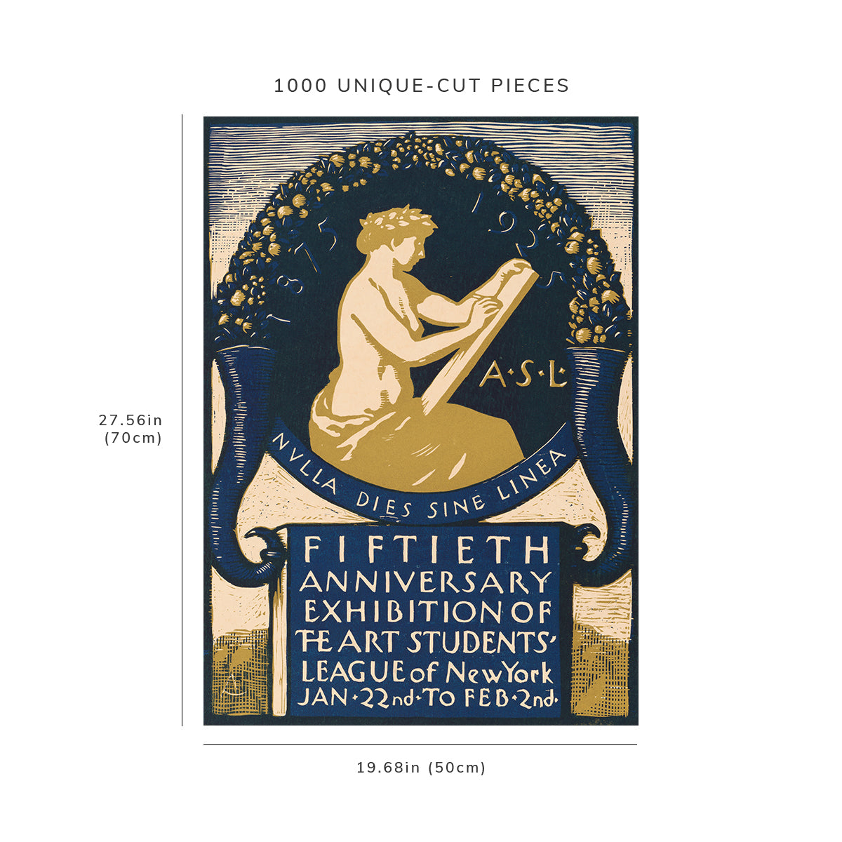 1000 piece puzzle: 1925 | Fiftieth anniversary exhibition of the Art Students’ League of N.Y. | A Lewis