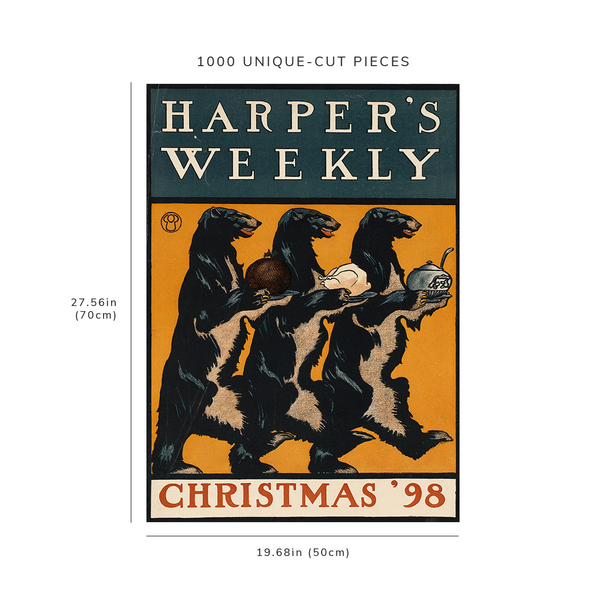 1000 piece puzzle: 1898  - 1899 | Harper’s weekly, Christmas ’98 | Edward Penfield