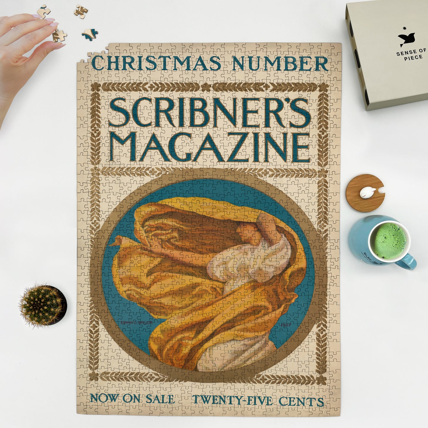 1000 piece puzzle 1907 Christmas number  Scribner’s magazine Edwin Taylor 