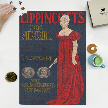 1000 piece puzzle 1896 Lippincott’s for April Joseph Gould 