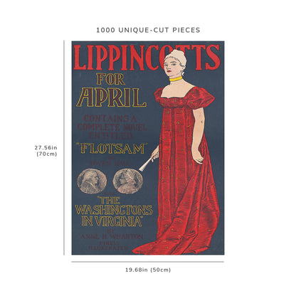 1000 piece puzzle: 1896 | Lippincott’s for April | Joseph Gould