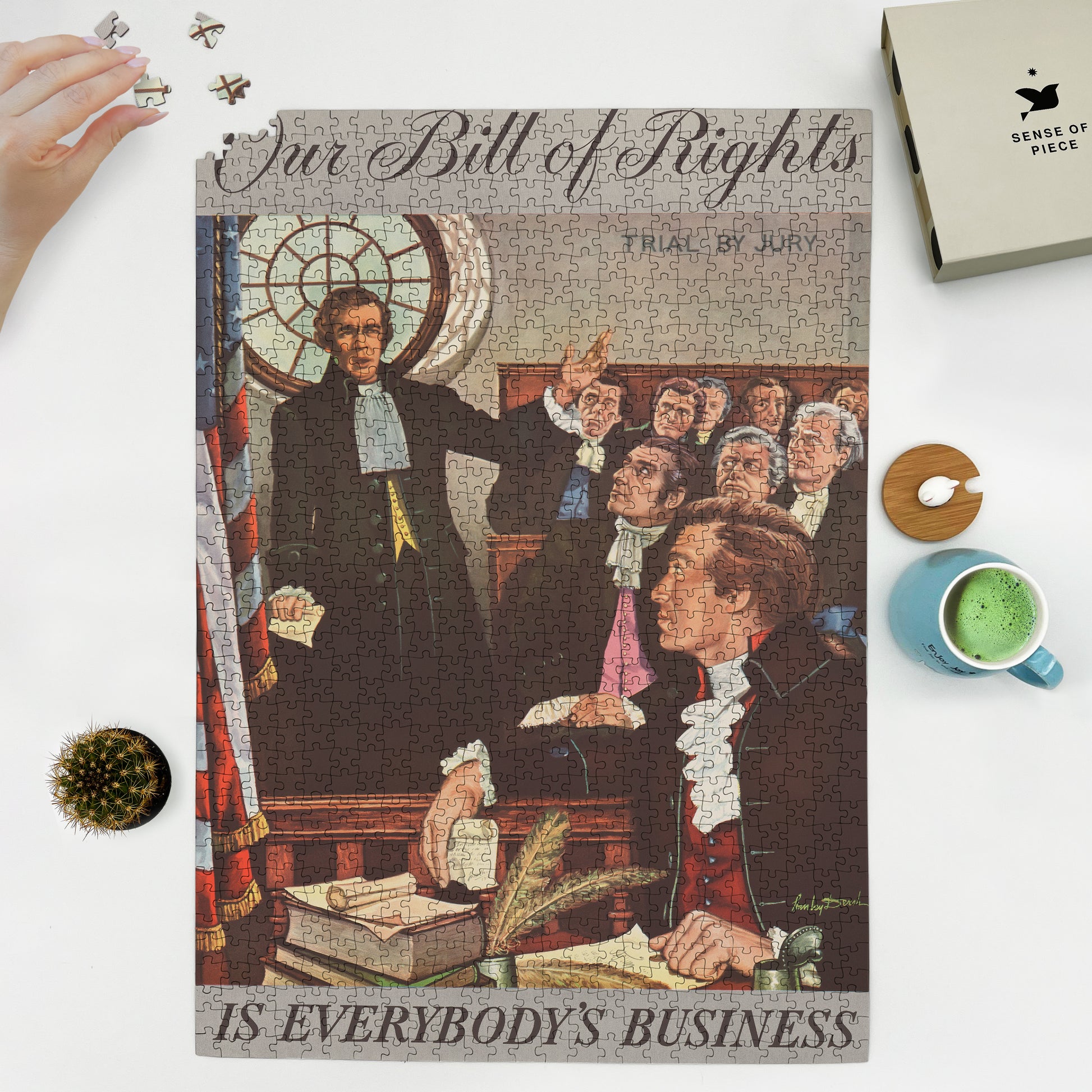 1000 piece puzzle 1959 Our Bill of Rights is everybody’s business Stanley Dersh 