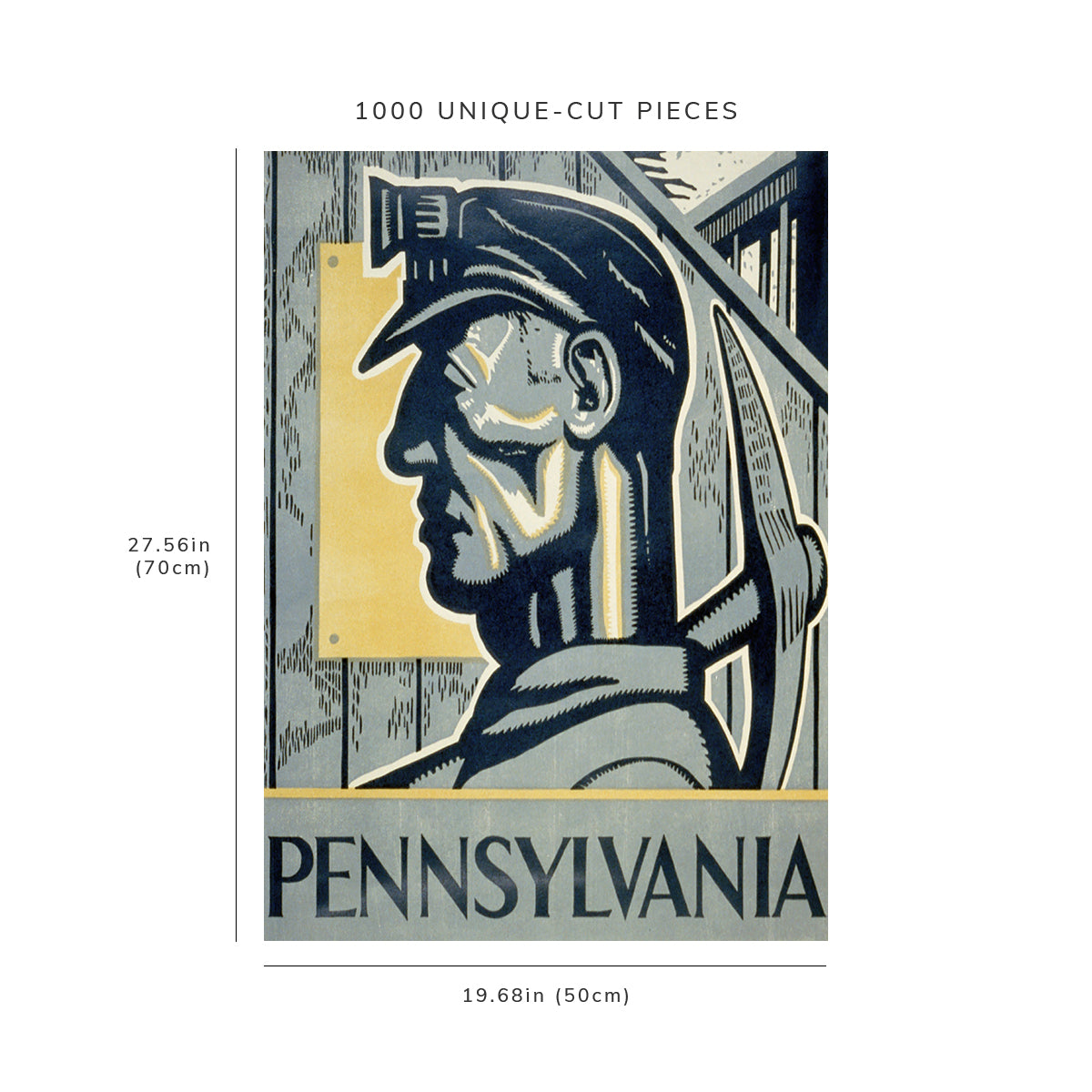 1000 piece puzzle: 1936 | Pennsylvania | Isadore Posoff