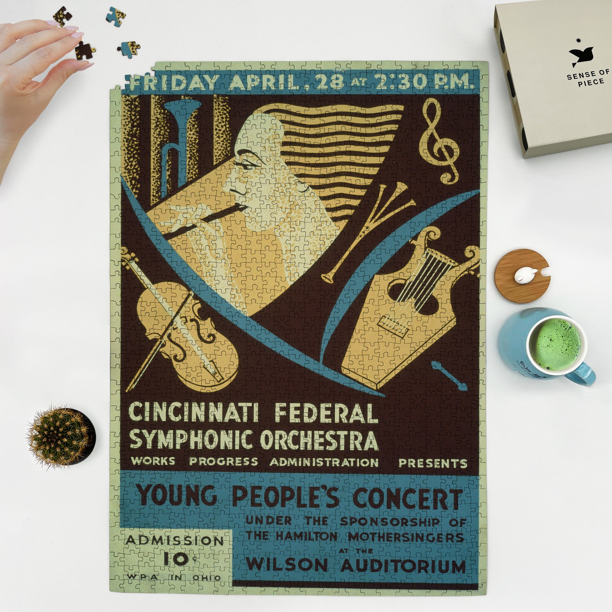 1000 piece puzzle 1939 Cincinnati Federal Symphonic Orchestra at Wilson Auditorium J B Egan 