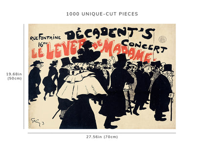 1000 piece puzzle: 1893 - 1896 | Rue Fontaine,16 Bis,Decadent’s Concert Le Lever De Madame | J.A. Grün