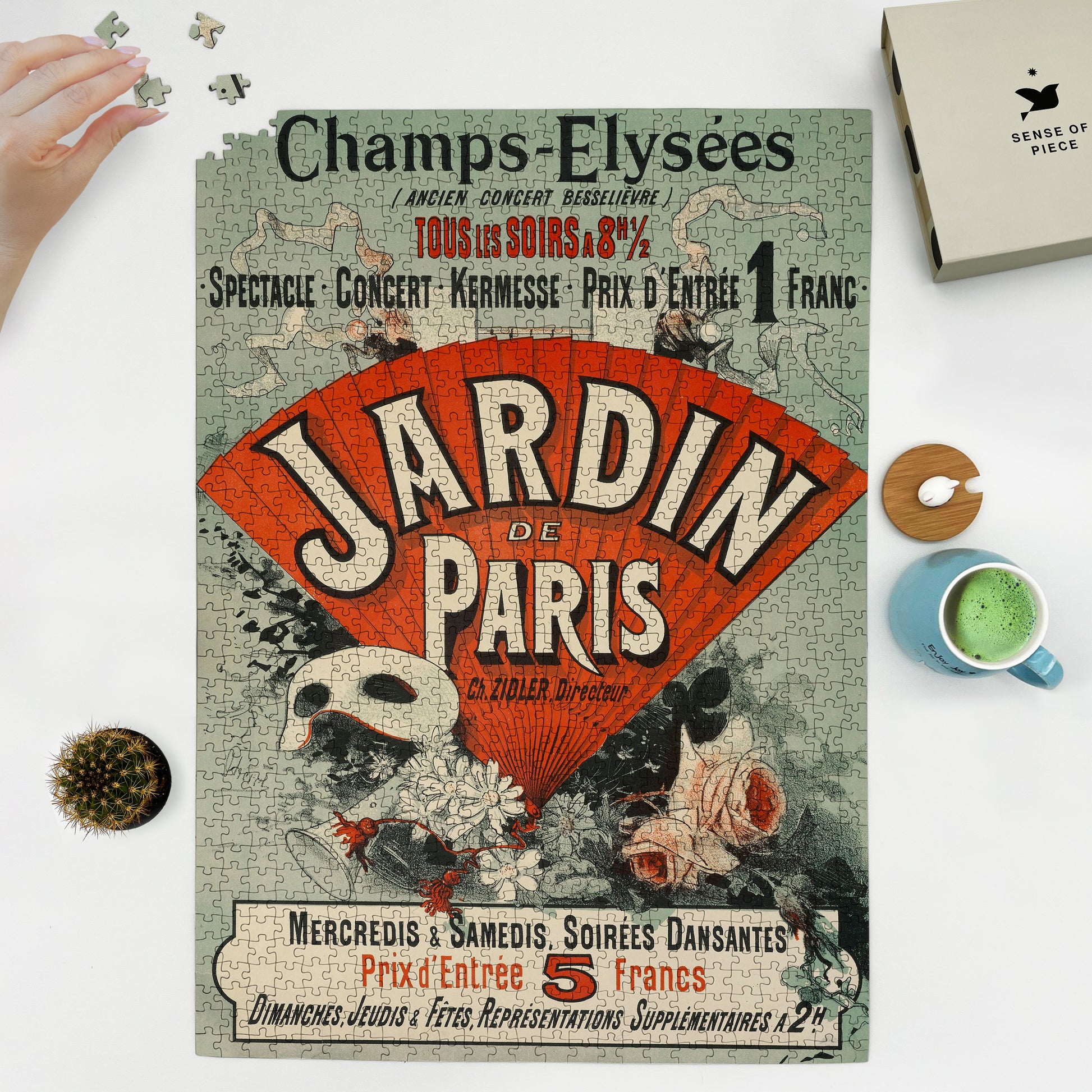 1000 piece puzzle 1884 |Champs-Elysées  Garden Of Paris Jules Chéret 