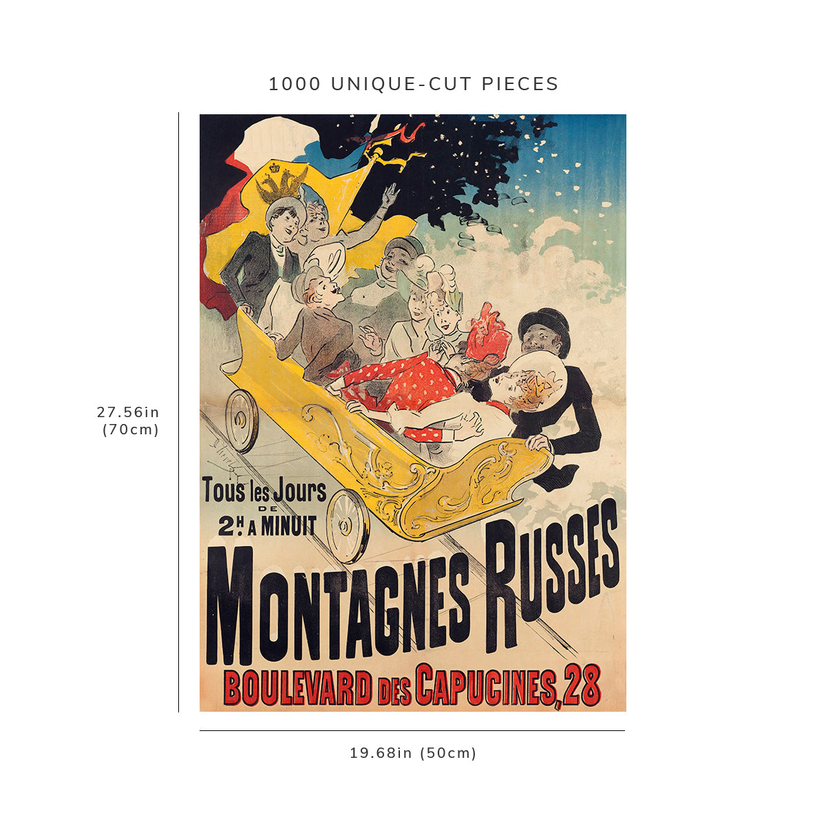 1000 piece puzzle: 1888 | Montagnes Russes | Jules Chéret