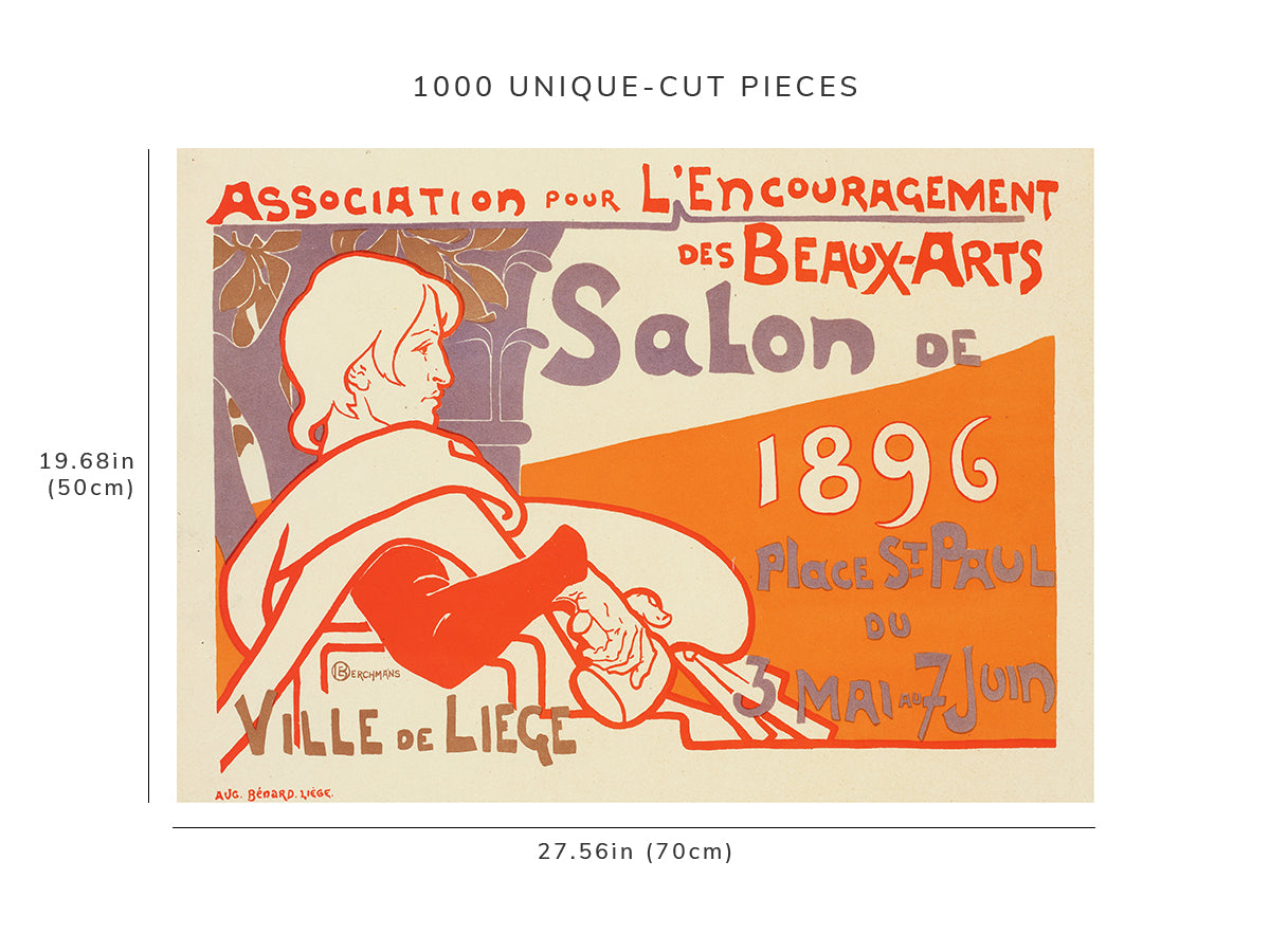 1000 piece puzzle: 1896 | Salon De 1896 | Émile Berchmans