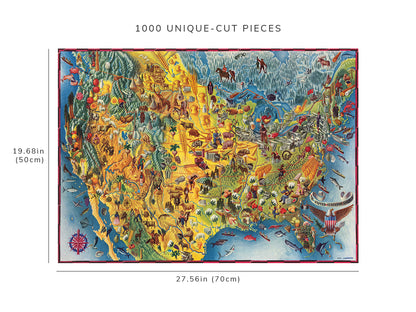 1000 piece puzzle - 1940 | United States Of America | Family Entertainment | Birthday Present Gifts