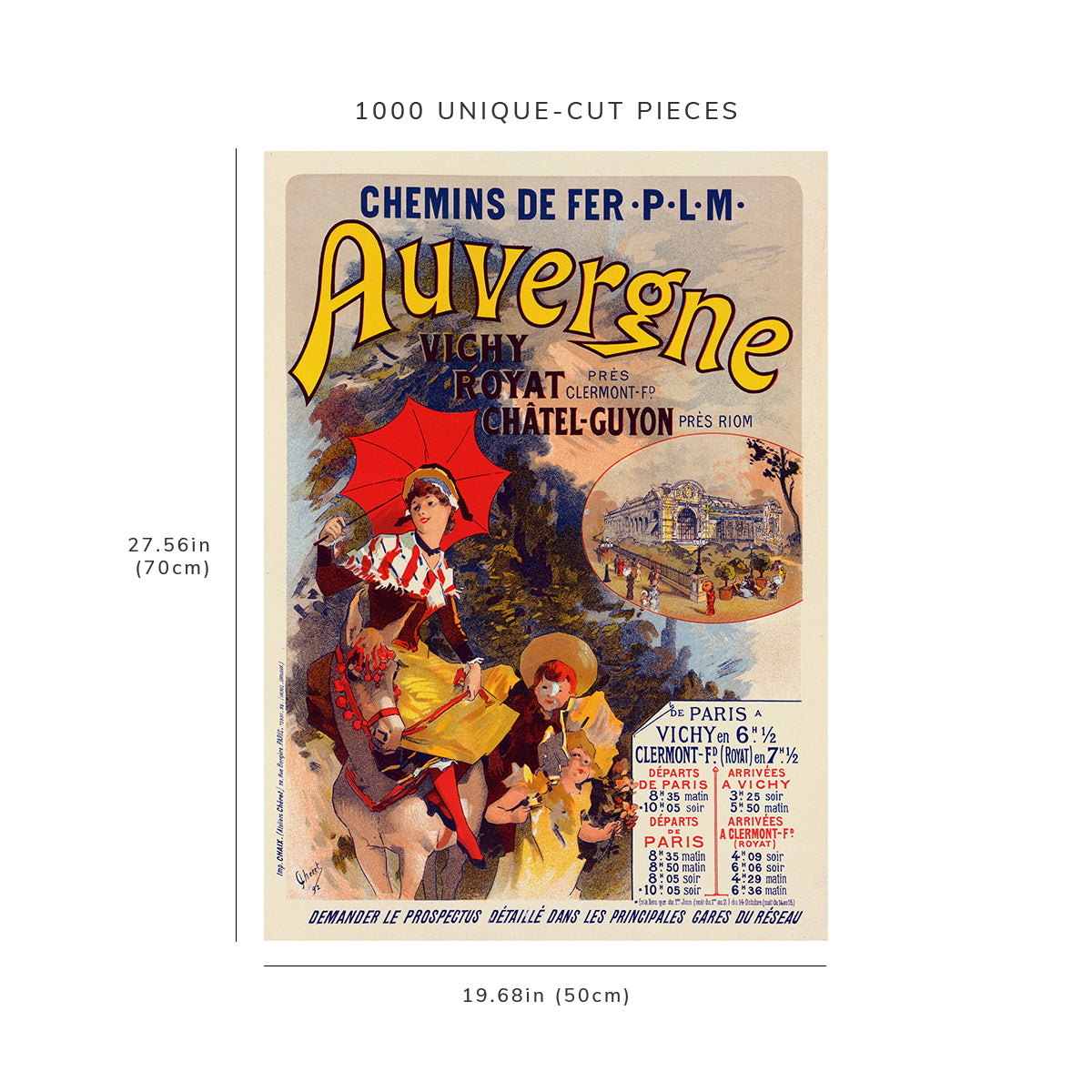 1000 piece puzzle: 1899 |Auvergne | Jules Chéret