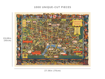 1000 piece puzzle - 1953 | London Town  | Travel By Train Family Entertainment