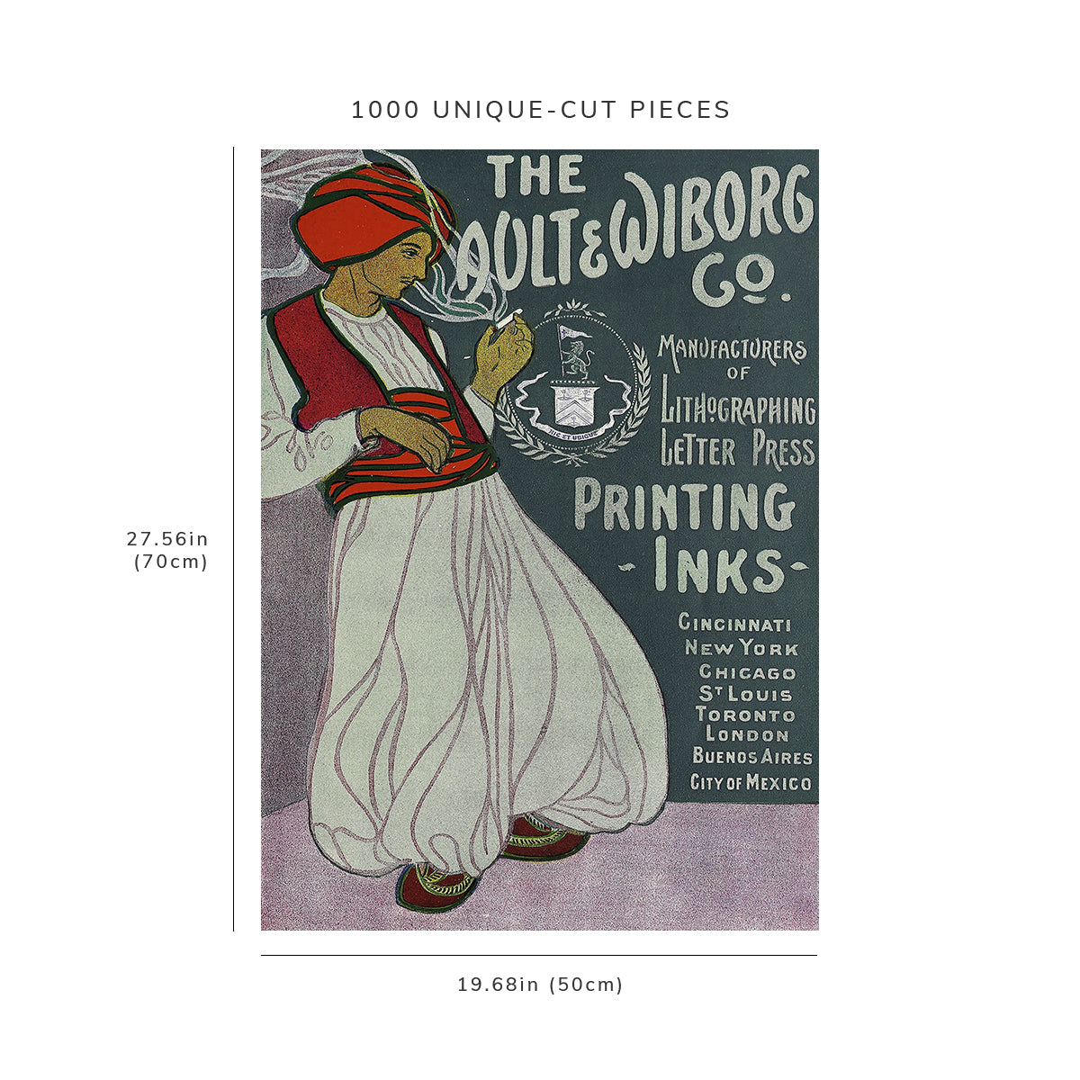 1000 piece puzzle: 1890 - 1913 | Ault and Wiborg, Ad. 022 | Anonymous