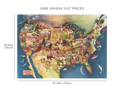 1000 piece puzzle - 1946 | Paul Sample's America | Its Soil | Hand made | Jigsaw Puzzle Game for Adults