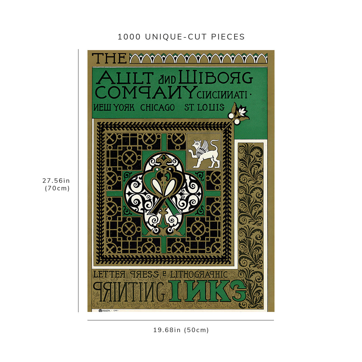 1000 piece puzzle: 1890 - 1913 | Ault and Wiborg, Ad. 099 | Frank Swick