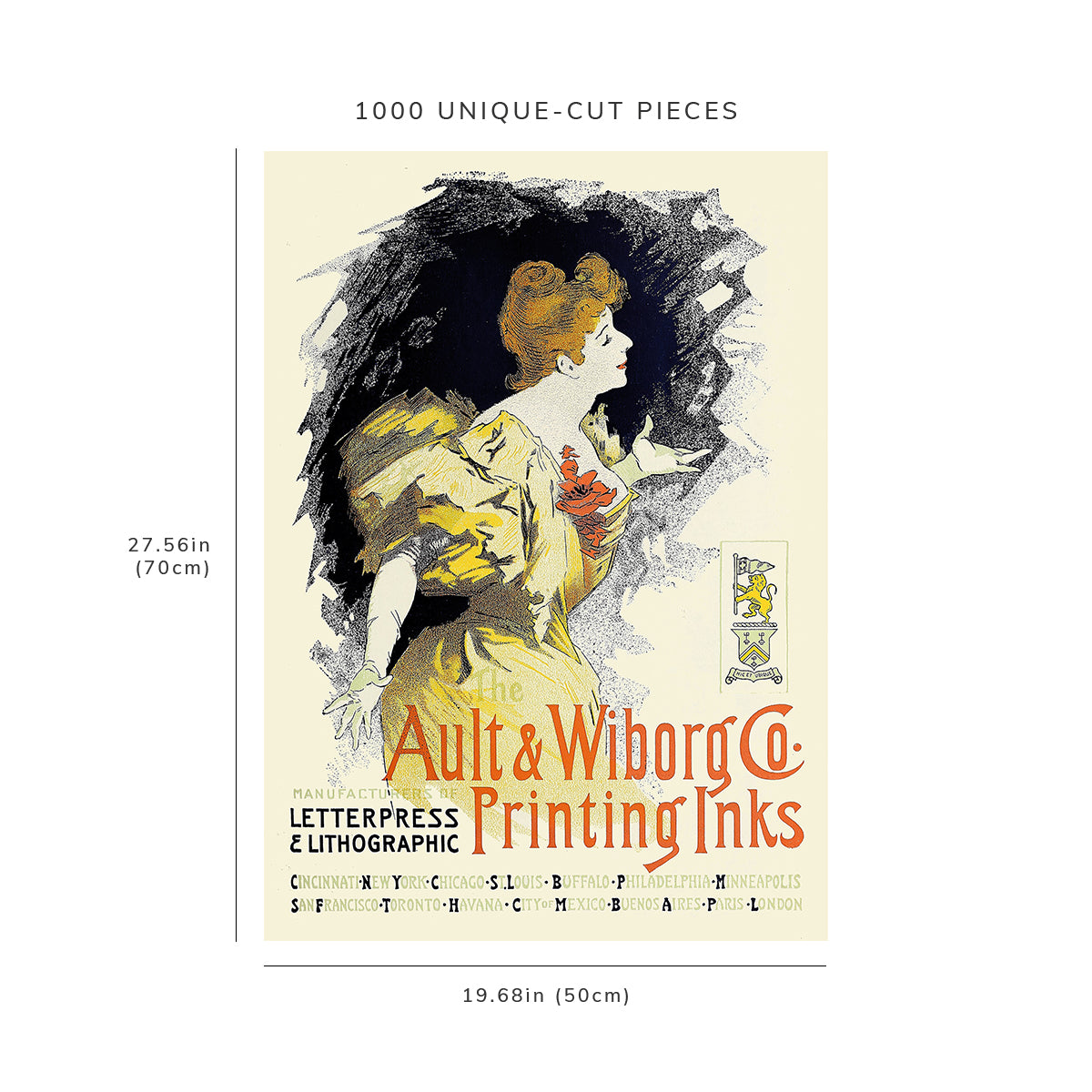 1000 piece puzzle: 1890 - 1913 | Ault and Wiborg, Ad. 085 | Jules Chéret