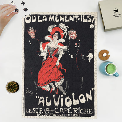 1000 piece puzzle 1897 Les Maitres de L’Affiche  Pl  103 Café Reche Jules-Alexandre Grün 