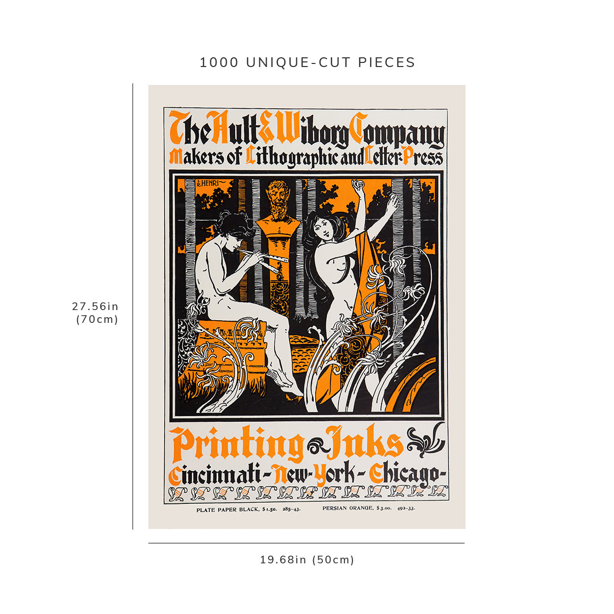 1000 piece puzzle: 1890 - 1913 | Ault and Wiborg, Ad. 114 | Will Bradley