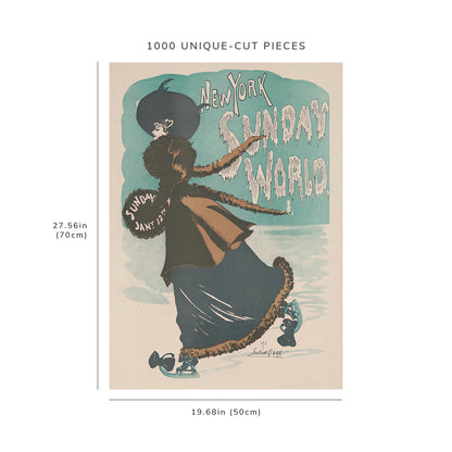 1000 piece puzzle: 1896 | New York Sunday World, Sunday, Jany 12th | George Frederick Scotson-Clark