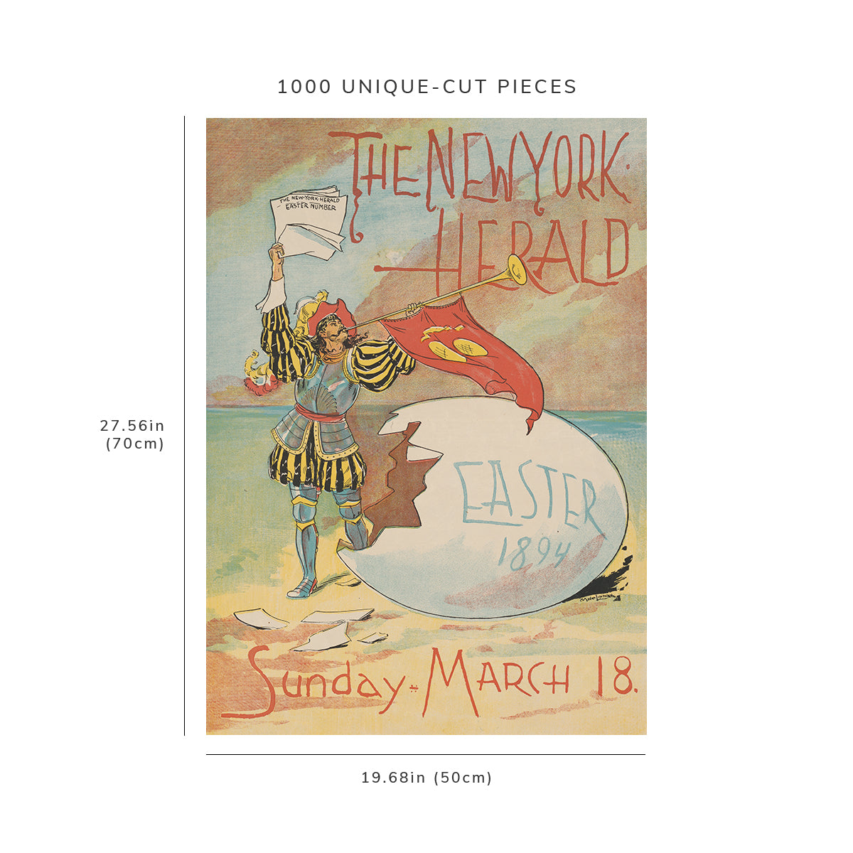 1000 piece puzzle: 1894 | The New York Herald, Easter 1894 | Anonymous