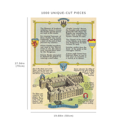 1000 piece puzzle - 1948 Map of Palace of Holyroodhouse | Birthday Present Gifts | Fun Activity