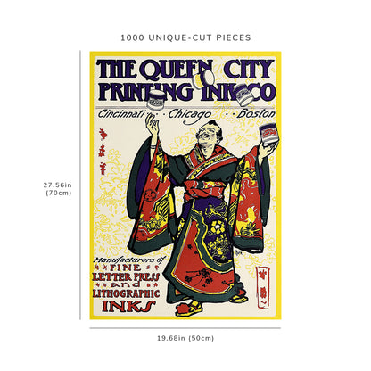 1000 piece puzzle: 1891 | Queen City  Ink- Fine Letter Printers | Anonymous