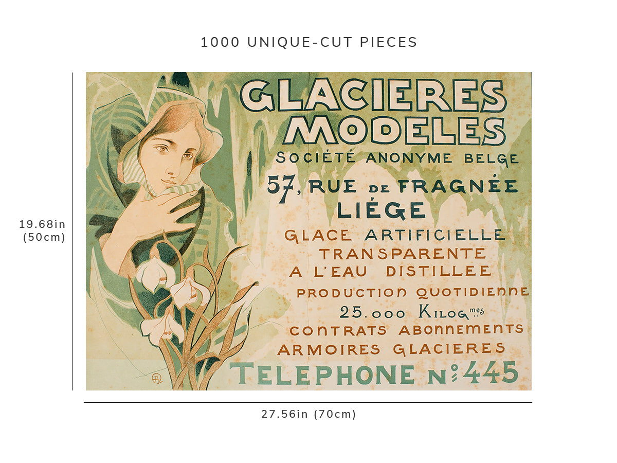 1000 piece puzzle: 1890 - 1903 | Glacieres Modeles | Auguste Donnay