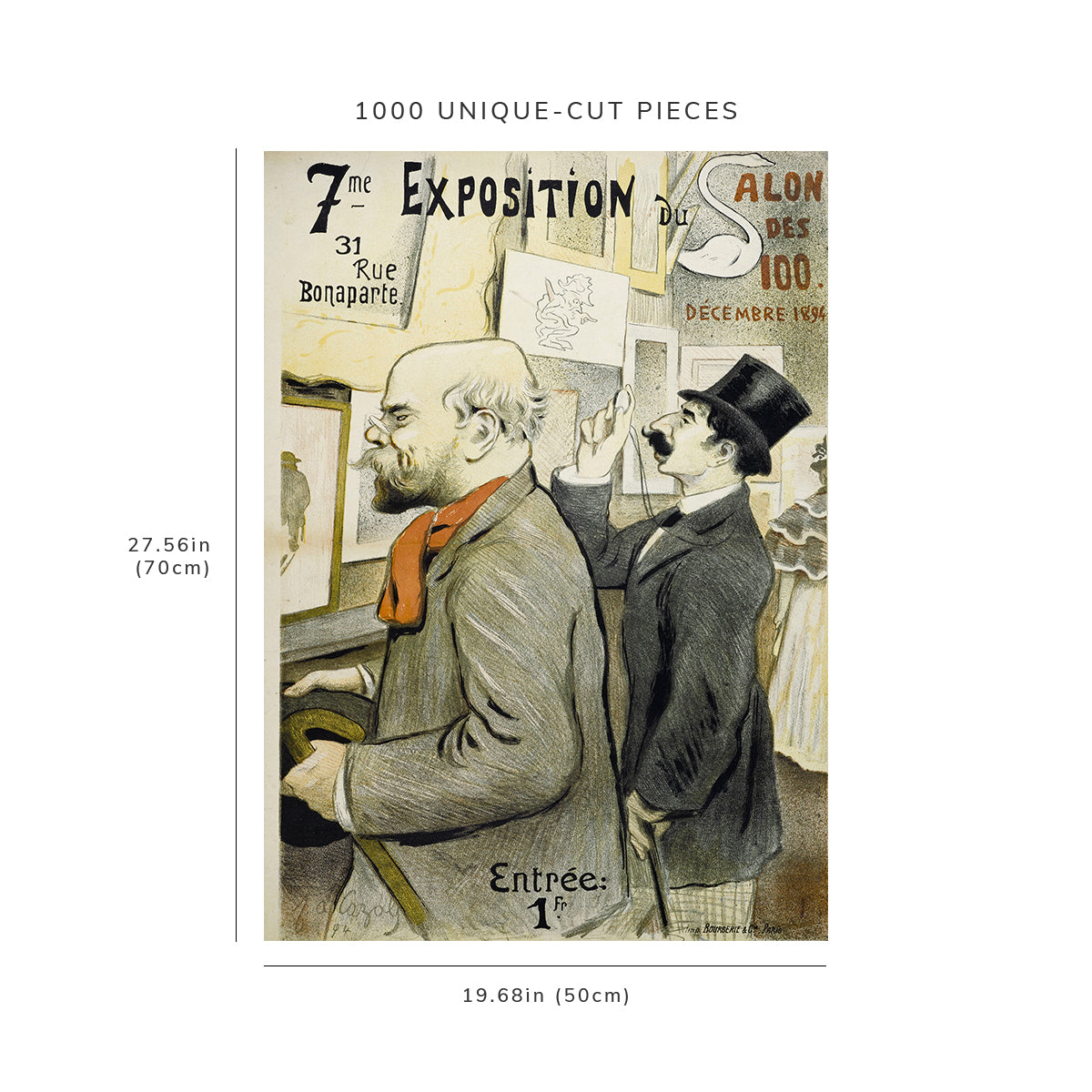 1000 piece puzzle: 1894 | 7th Exhibition Of The Salon Des 100 | Frédéric Auguste Cazals