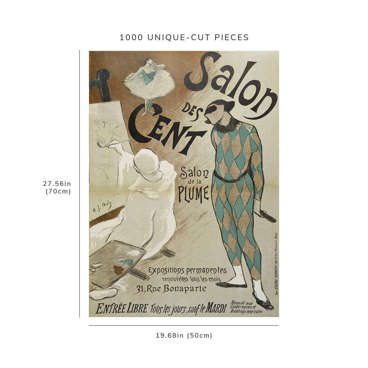 1000 piece puzzle: 1893 | Salon Des Cent, Salon De La  Plume | Henri-Gabriel Ibels