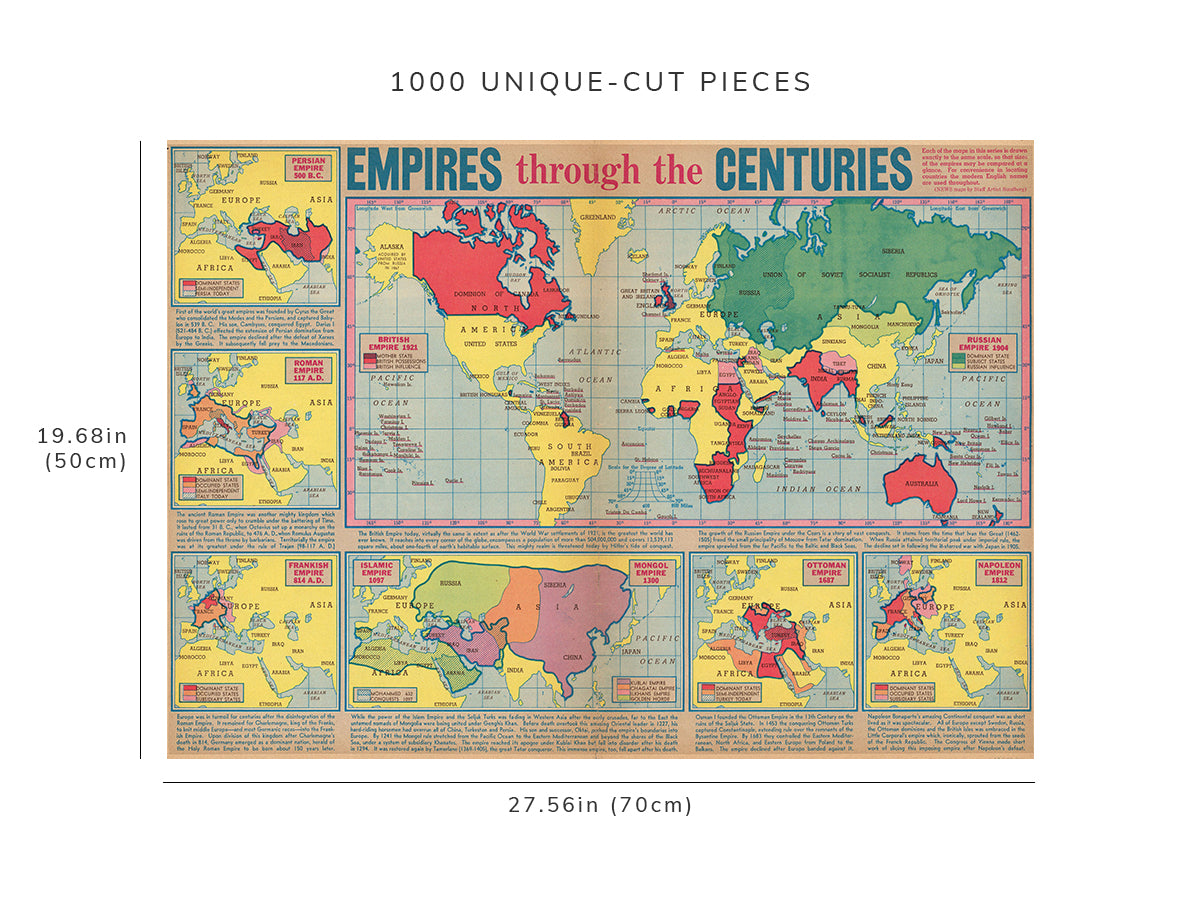 1000 piece puzzle - 1941 Map of Empires through the Centuries | July 27, 1941