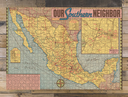 1000 piece puzzle Our Southern Neighbor January 12, 1947. Family Entertainment Birthday Present Gifts