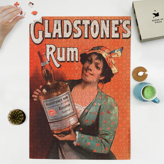1000 piece puzzle 1893 Gladstone’s Rum vintage  Liquor Poster