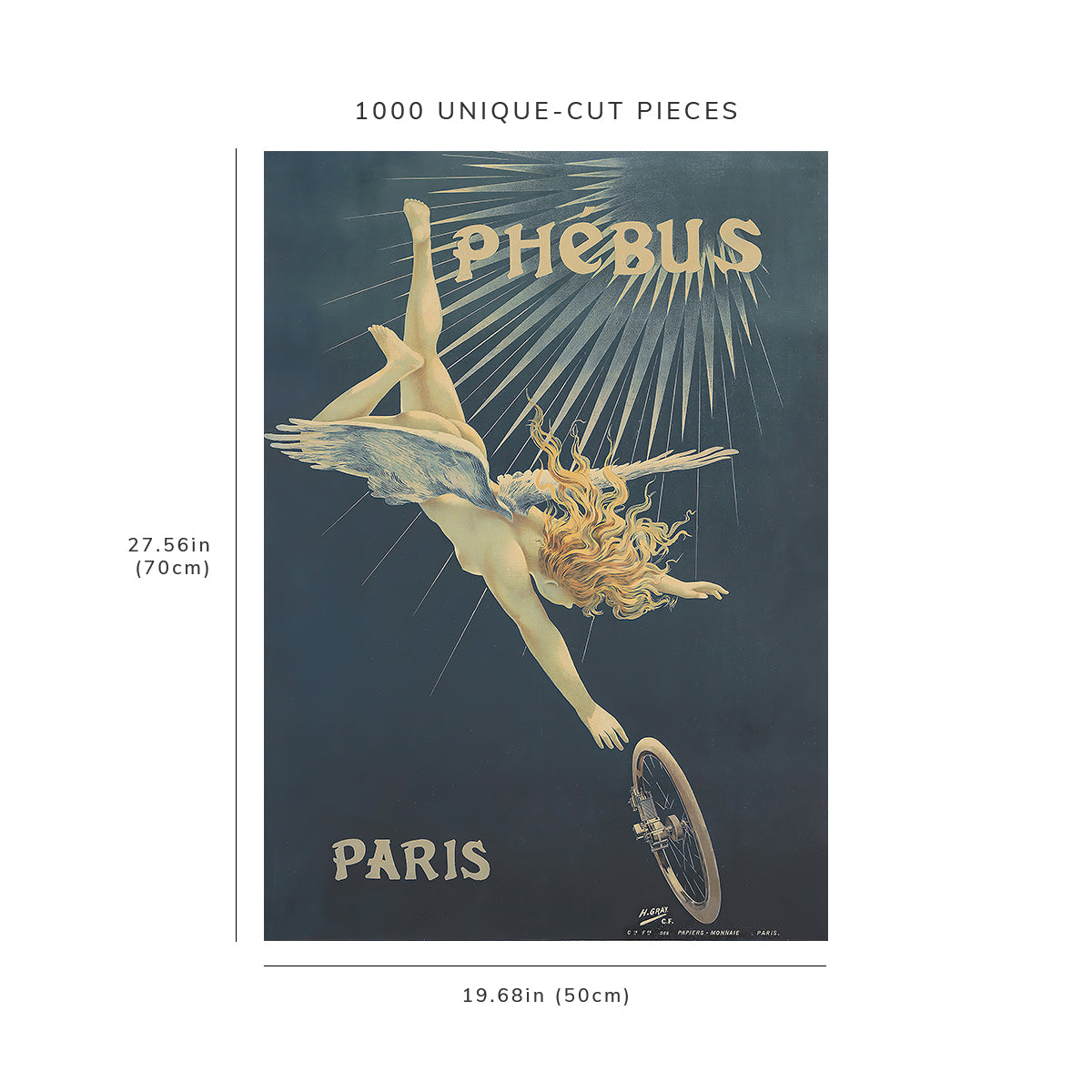 1000 piece puzzle: 1898 | Phébus | Henri Boulanger Gray