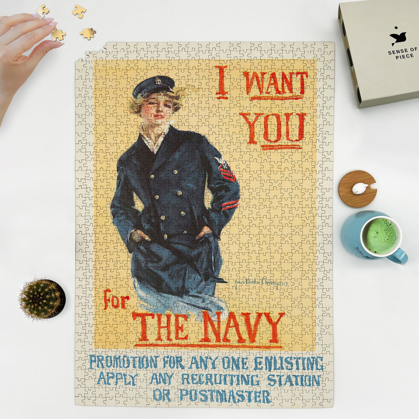 1000 piece puzzle 1917 I Want You For the Navy Howard Chandler Christy 