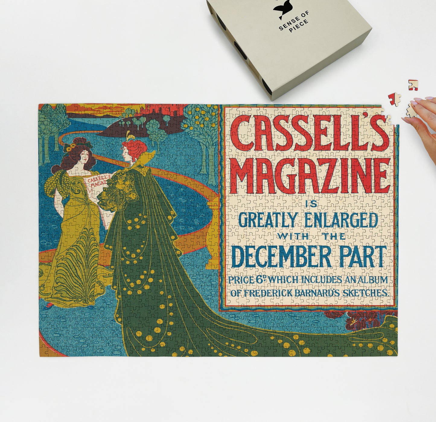 1000 piece puzzle 1896 Cassell’s Magazine  December Louis Rhead 