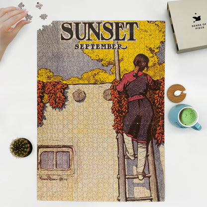 1000 piece puzzle 1904 Sunset Magazine  September Maynard Dixon 