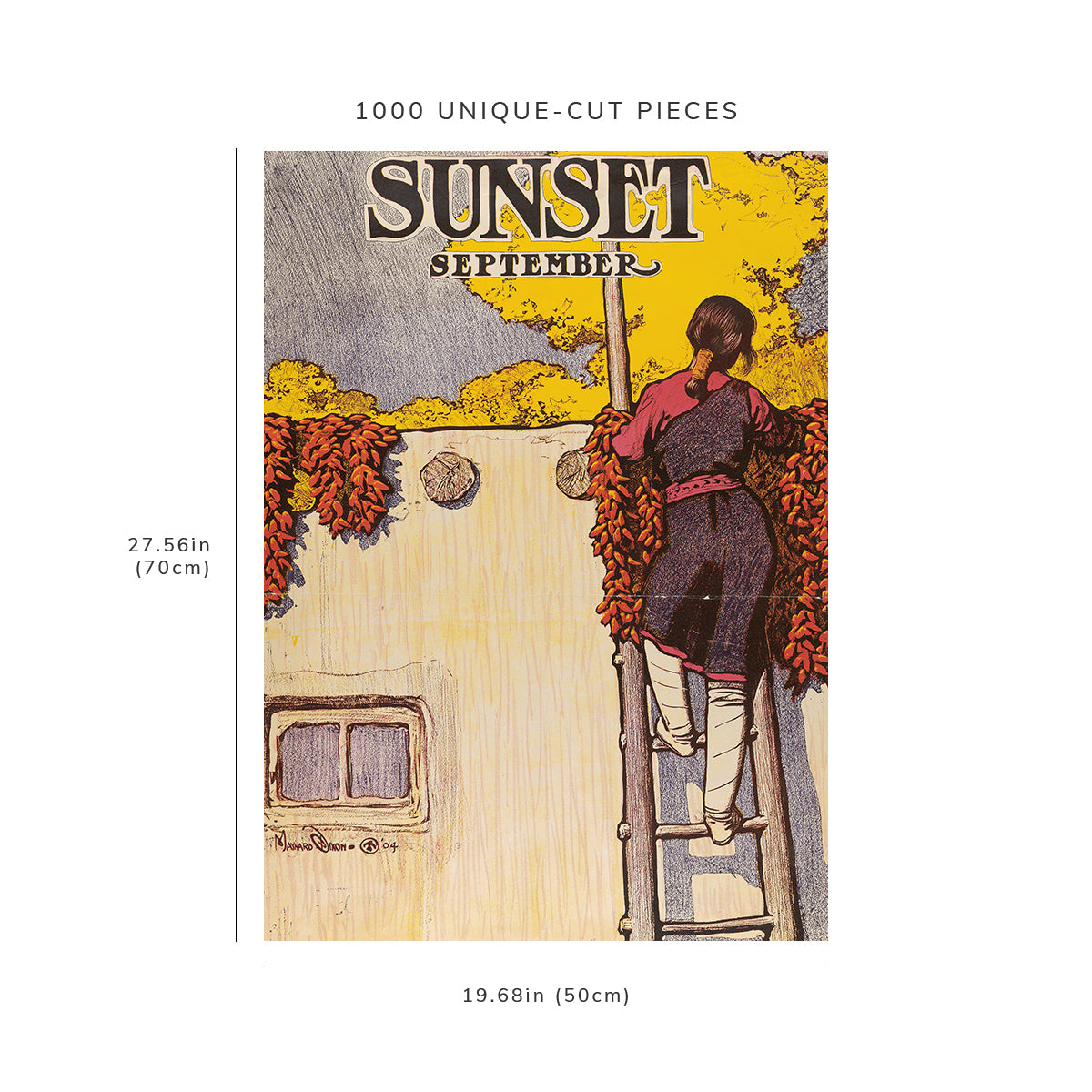 1000 piece puzzle: 1904 | Sunset Magazine, September | Maynard Dixon
