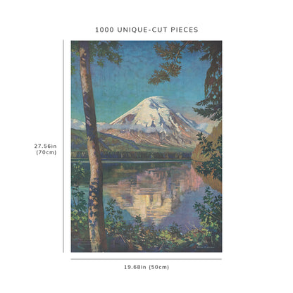 1000 piece puzzle: 1920 | Mt. St. Helens Northern Pacific North Coast Limited | Gustav W. Krollmann