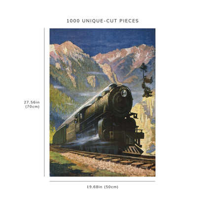 1000 piece puzzle: 1920 | North Coast Limited in the Montana Rockies | Gustav Wilhelm Krollmann
