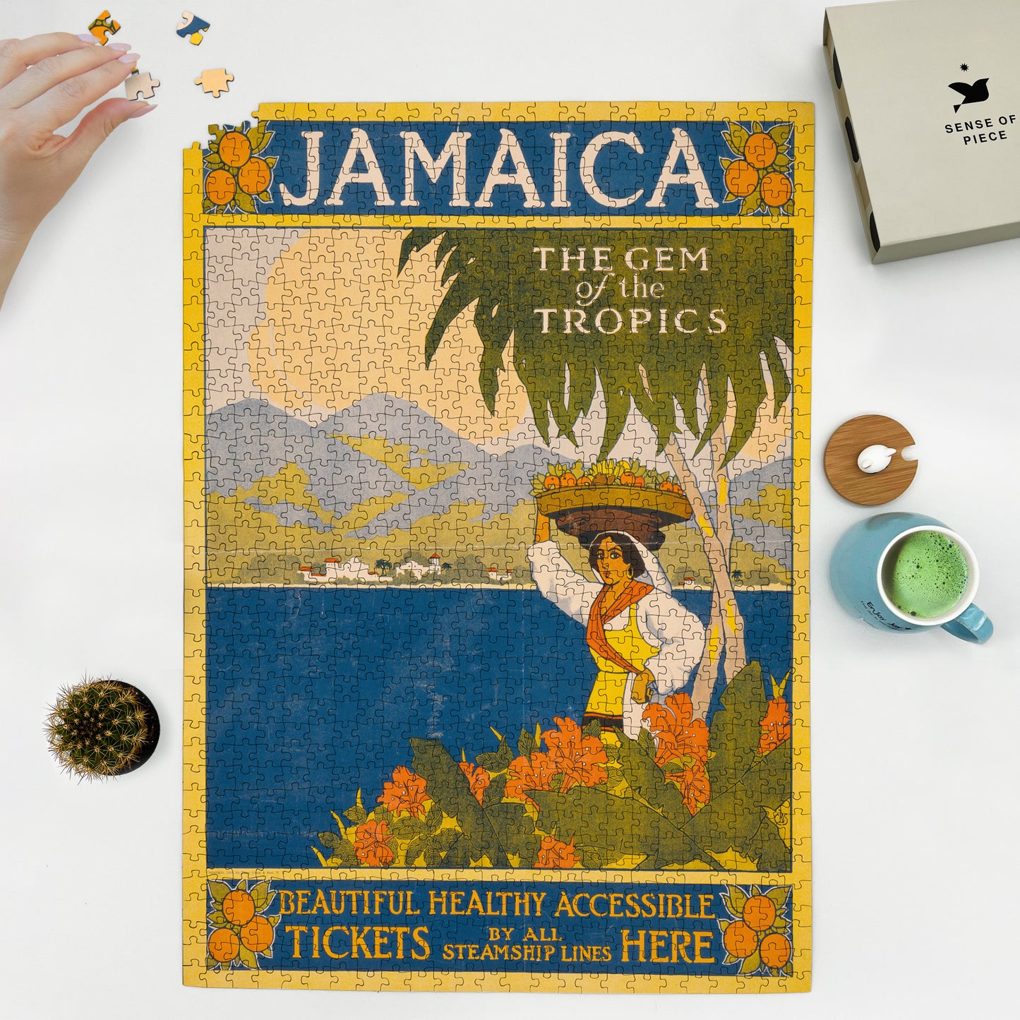 1000 piece puzzle 1910 Jamaica  the gem of the tropics Anonymous