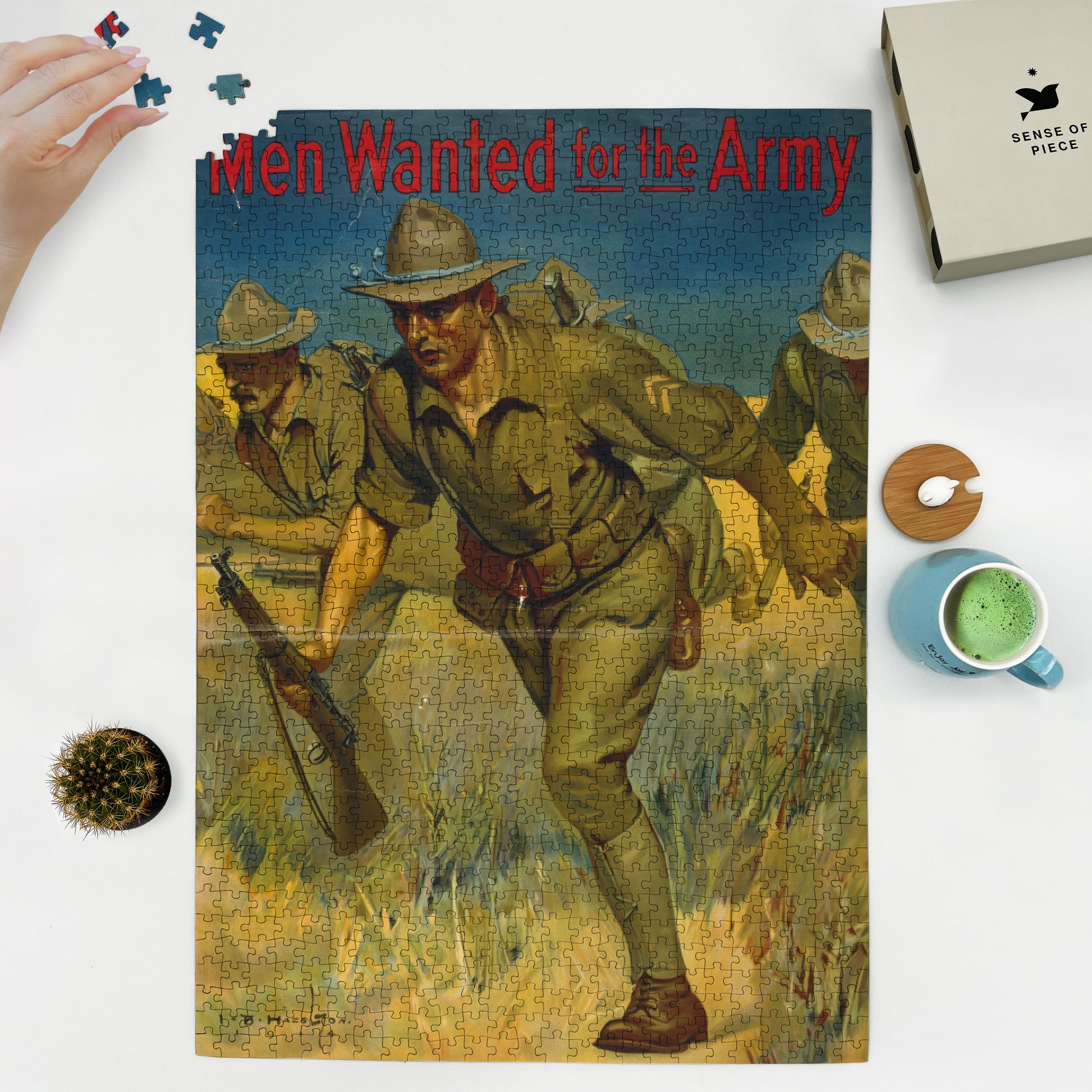 1000 piece puzzle 1914 Men wanted for the Army Isaac Brewster Hazelton 