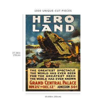 1000 piece puzzle: 1917 | Hero land The greatest spectacle the world has ever seen for the greatest need the world has ever known | J. Carl Mueller