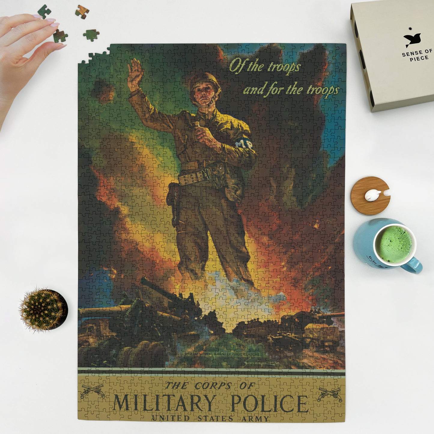 1000 piece puzzle 1942 Of the troops and for the troops  The Corps of military police  United States Army Jes Wilhelm Schlaikjer 
