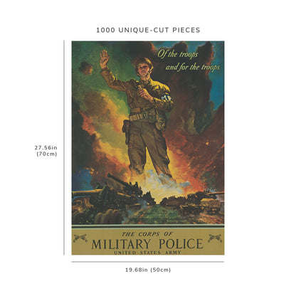 1000 piece puzzle: 1942 | Of the troops and for the troops. The Corps of military police, United States Army | Jes Wilhelm Schlaikjer